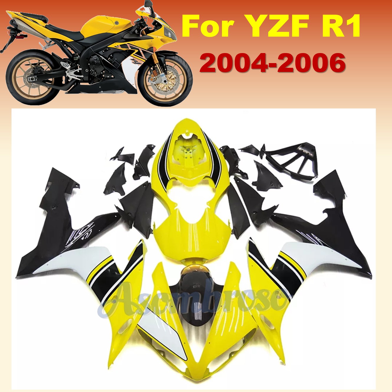 Model Kit Yamaha R1 - Kit de Carenagens de Plástico ABS